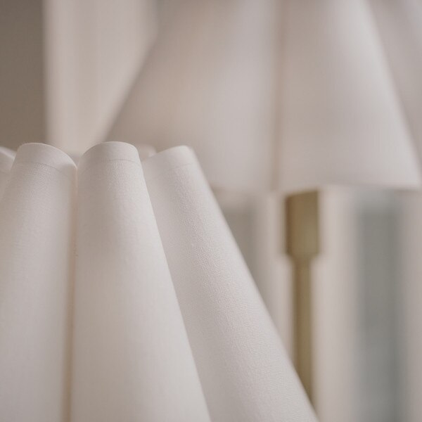 Polly Double Arm Table Lamp (Natural Brass with White Shade) Lifestyle 18